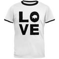 thumbnail image 1 of Turtle Love Mens Ringer T Shirt White-Black SM, 1 of 1