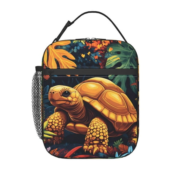 Turtle Lunch Bag for Office Women  Stylish Thermal Insulated Tote with Shoulder Strap, Lightweight for Work or Travel