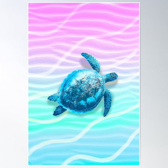 Turtle Magic Poster Wall Art, Modern Wall Decor For Living Room Bedroom, 24x36 UNFRAMED