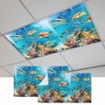 thumbnail image 1 of Turtle Magnetic Fluorescent Light Covers for Ceiling Lights 2x4 Feet, Shark Ocean Coral Underwater Scenery Sea Office Classroom Kitchen Drop Ceiling Light Covers Lighting Filters Shade Panel 2 Packs, 1 of 9