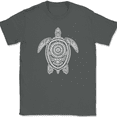 thumbnail image 1 of Turtle Mandala T-Shirt Beautiful Pattern Ocean Sea Shell Graphic Gift Tee - Charcoal, M, 1 of 1