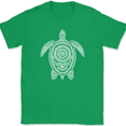thumbnail image 1 of Turtle Mandala T-Shirt Beautiful Pattern Ocean Sea Shell Graphic Gift Tee - Green, S, 1 of 1