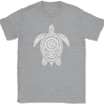 thumbnail image 1 of Turtle Mandala T-Shirt Beautiful Pattern Ocean Sea Shell Graphic Gift Tee - Heather Grey, S, 1 of 1