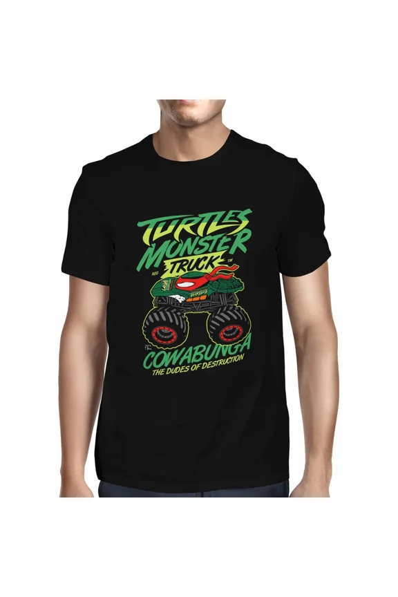 Turtle Monster Truck Funny Vehicle Animal Meme Graphic Unisex T-Shirt up to size 5XL