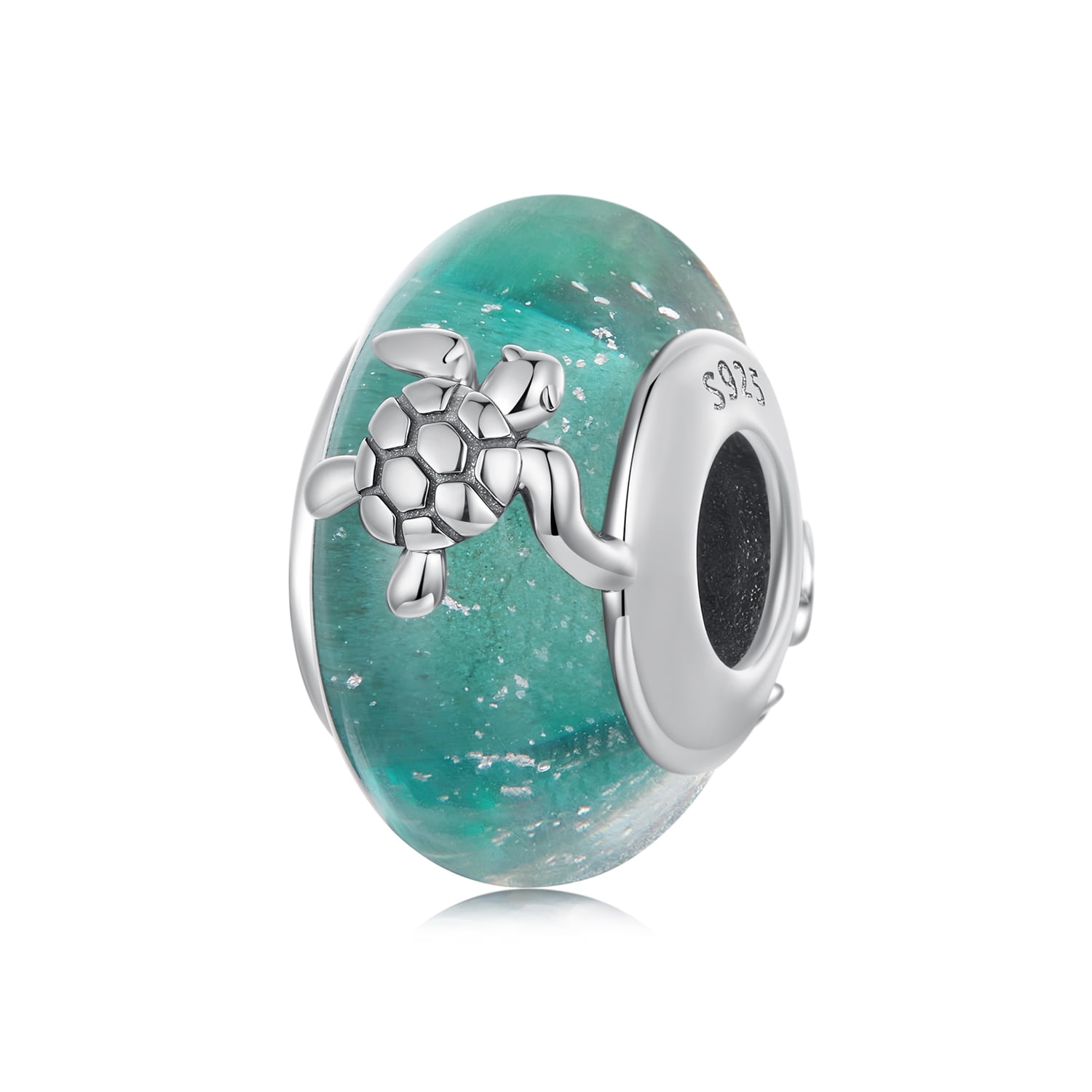 Turtle Murano Beads Charm 925 Sterling Silver Charm,Charm for Bracelets, Perfect Gift for Women