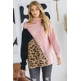 thumbnail image 1 of Turtle Neck Color Block Cutout Sweater, 1 of 5
