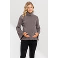 thumbnail image 1 of Turtle Neck Knit Sweater Maternity Top With Bell Sleeves, 1 of 3
