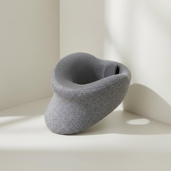 Turtle Neck Pillow for Traveling, Patented Chin Support Napping Travel Pillow for Airplanes to Prevent Head Tipping, Dense Memory Foam for Plush Support, Ergonomic Airplane Pillow for Long Flight