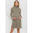 thumbnail image 1 of Turtle Neck Shimmer Maternity Knit Dress, 1 of 3
