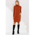 thumbnail image 1 of Turtle Neck Shimmer Maternity Knit Dress, 1 of 1