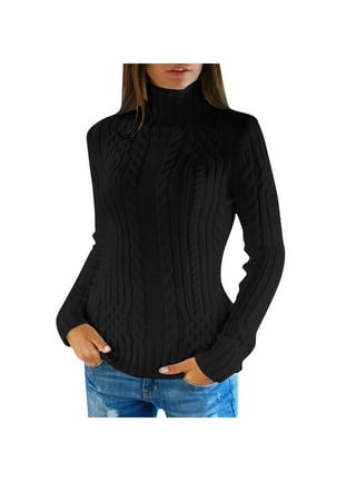 Black turtleneck women's walmart shop