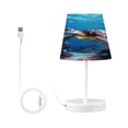 thumbnail image 1 of Turtle Ocean Fish Desk Lamp LED Table Nightstand Lamps with 3 Color Temperatures for Home Bedroom Living Room Decor 8x12, 1 of 8