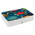 thumbnail image 1 of Turtle PU Leather Jewelry Box Organizer with Removable Compartment - Portable Decorative Jewelry Boxes, 1 of 6