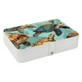 thumbnail image 1 of Turtle PU Leather Jewelry Box with Removable Compartment and Necklace Organizer Display Case - Portable, 1 of 6