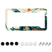 Turtle Pattern License Plate Holder, Chinese Mythical Beast Xuanwu License Plate Frame, Cartoon License Plate Holder, Front License Plate Cover, Car Accessories 4-Hole With Screws, 12x6 Inches
