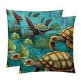 thumbnail image 1 of Turtle Pillow Covers Inserts - Set of 2 Chair Pillow Covers, Decorative Pillows - Available in 16x16, 18x18, and 20x20 Inches with Unique Patterns for Any Occasion, 1 of 1
