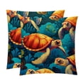thumbnail image 1 of Turtle Pillow Covers - Set of 2 - 16x16, 18x18, 20x20 Inches - Unique Patterns for Various Occasions - Decorative Throw Pillowcases for Home Decor, 1 of 6