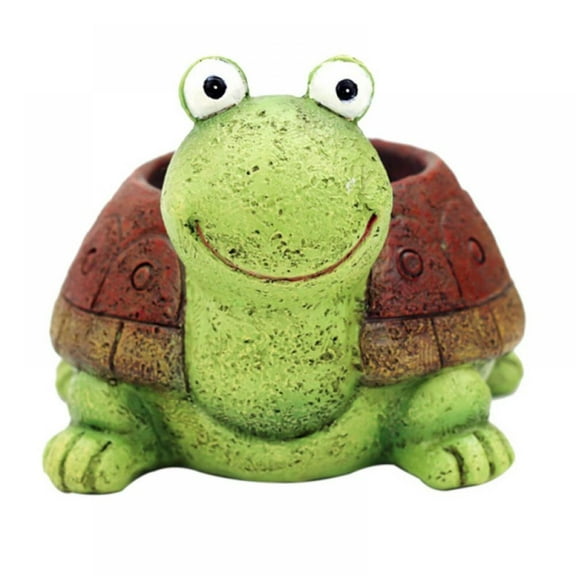 Turtle Plant Pot Flower Pot Animal Garden Pots Resin Succulent Pots Planter Bonsai Plant Holder for Home Office Desk Mini Ornament