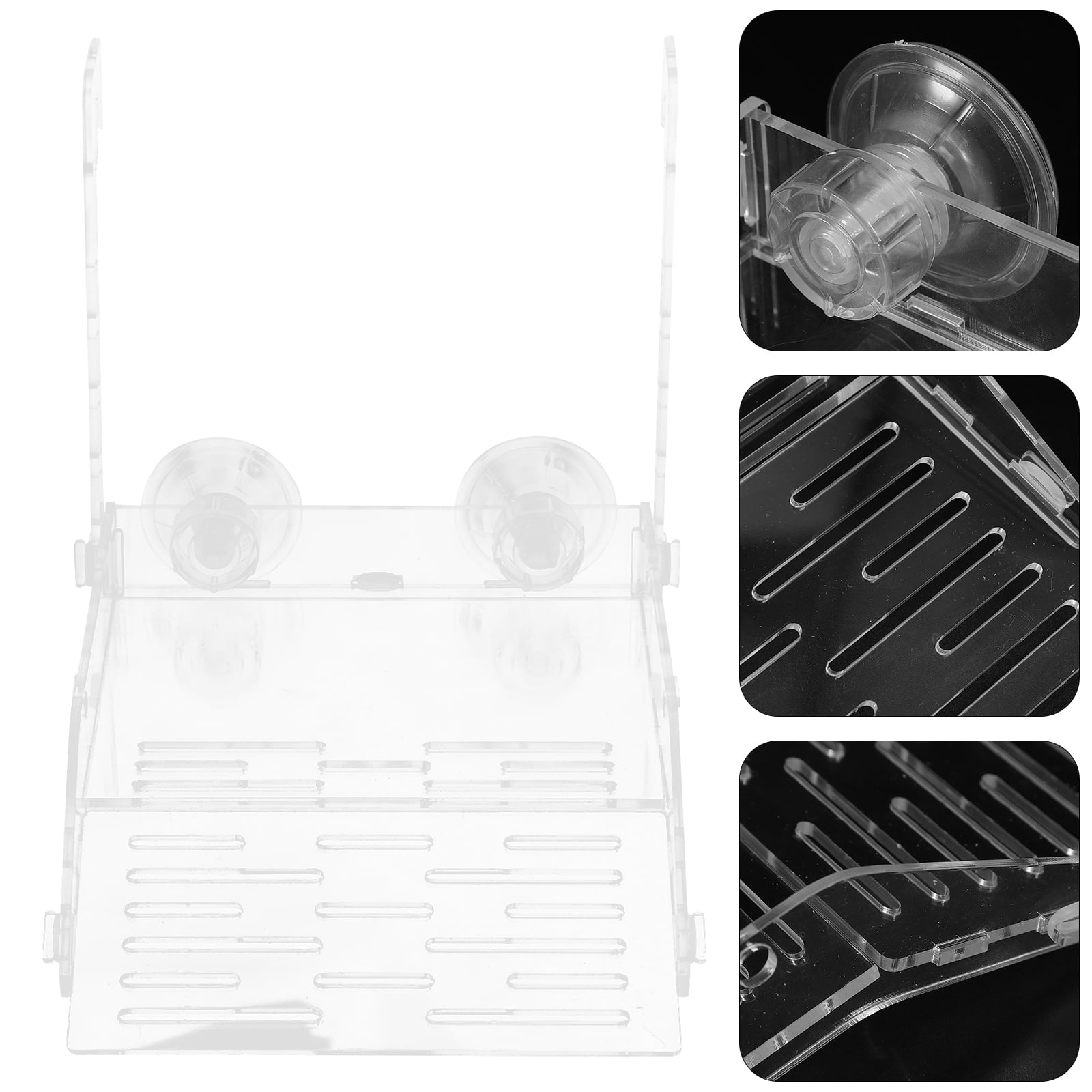 ETEREAUTY 1Set Portable Acrylic Turtle Climbing Platform with Suction Cup for Turtle Tank and Terrarium