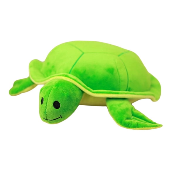 Turtle Plush, Stuffed Turtle, Turtle Toys, Soft Stuffed Animal, Floor Cuddling, All Ages Playtime, Pale Yellow Trim, Large Size, 1 Pc