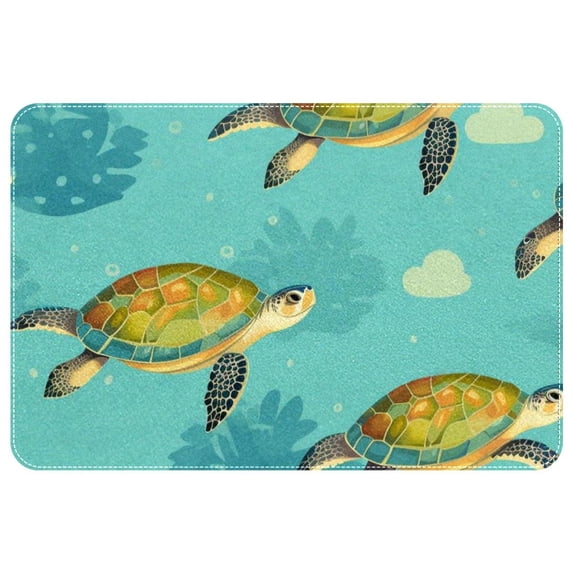 Turtle Polyester Non-Slip Machine Washable Door Rugs Indoor Rug Game Mat