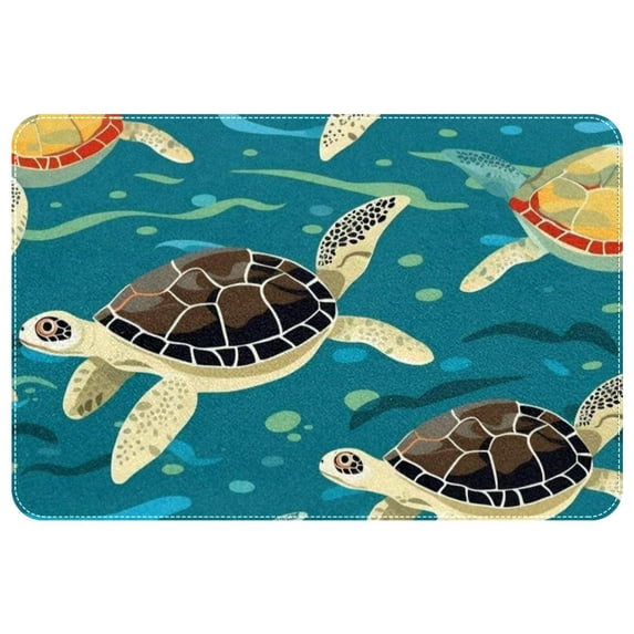Turtle Polyester Outdoor Carpet Office Mat Chair Mat Non-Slip Machine Washable