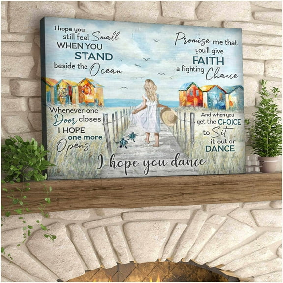 Turtle Poster I Hope You Dance Little Girl Wall Art Decor 11 x 17 Inch Poster