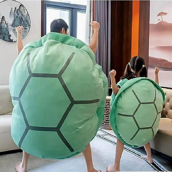 Turtle Power Shell, Giant Pillow, Kawaii Wearable Turtle Shell Plush Cushion (80cm/31.4in)
