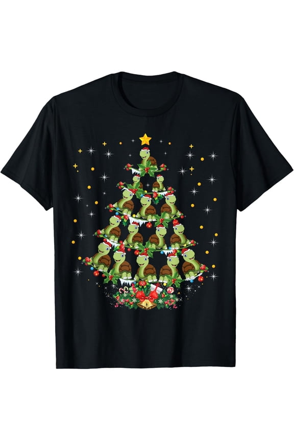 Turtle Reptiles Animal Lover Turtle Tree T-Shirt All Size S-5XL