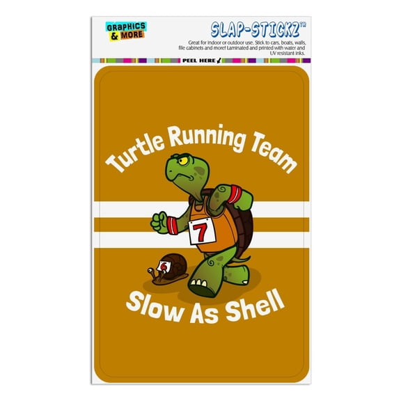 Turtle Running Team Slow As Shell Home Business Office Sign