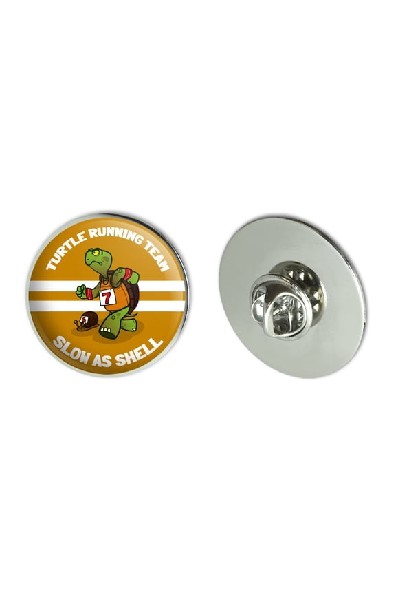 Turtle Running Team Slow As Shell Metal 1.1" Tie Tack Hat Lapel Pin Pinback
