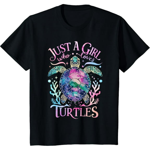 Turtle Sea Ocean Cute Just A Girl Who Loves Turtles T-Shirt