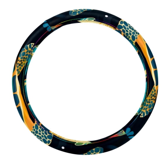 Turtle Seamless Car Wheel Covers Steering Wheel Cover 14.5 Inch Printing PVC Leather Auto Accessories