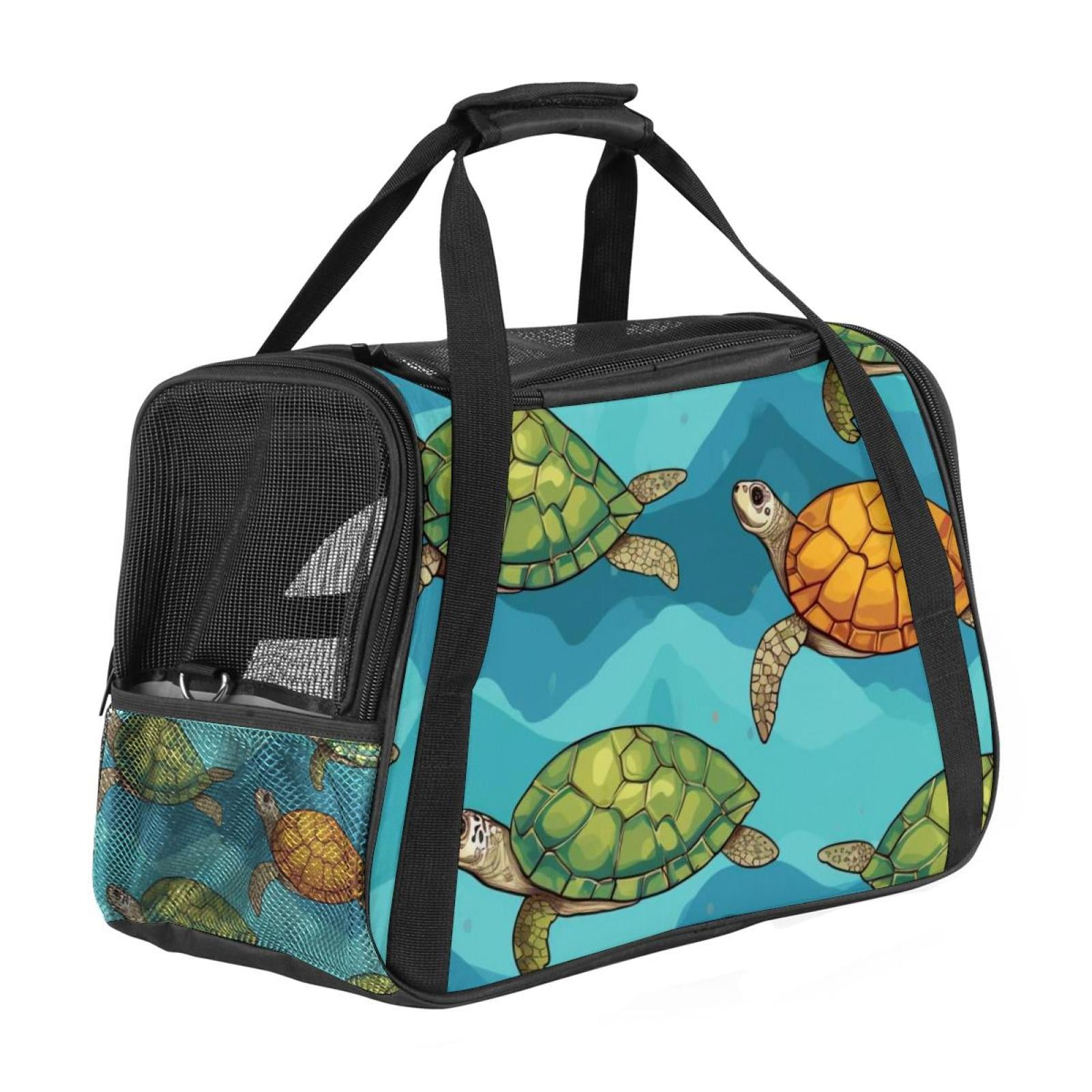 Turtle Seamless Fabric Pet Bag with 900D Oxford Cloth Base and Nylon