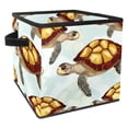 thumbnail image 1 of Turtle Seamless Foldable Toy Box with Handle, 10.8"x10.5"x10.6", Large Capacity Storage Containers, Storage Cubes, Storage Baskets, 1 of 6