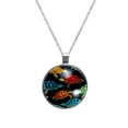 thumbnail image 1 of Turtle Seamless Glass Design Circle Pendant Women's Necklace, 1 of 5