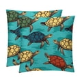 thumbnail image 1 of Turtle Seamless Set with Unique Patterns - 2 Pack Decorative Pillows for Bed - Includes Pillow Inserts - Available in 16x16, 18x18, 20x20 Inches for Any Occasion, 1 of 6