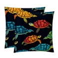 thumbnail image 1 of Turtle Seamless Set with Unique Patterns - 2 Pack Decorative Pillows for Bed - Includes Pillow Inserts - Available in 16x16, 18x18, 20x20 Inches for Any Occasion, 1 of 6