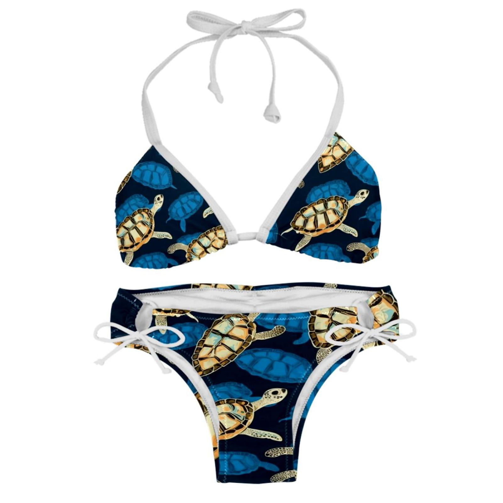 Women's Strapless Swimsuit - Topo Turtles - Pink Tide