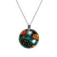 thumbnail image 1 of Turtle Seamless Women's Glass Design Circular Pendant Necklace - Sparkle and Shine with this Elegant Necklace, 1 of 5
