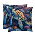 thumbnail image 1 of Turtle Set of 2 - Chair Pillow Covers with Unique Patterns - Throw Pillow Inserts Included, Available in 16x16, 18x18, 20x20 Inches - Ideal for Home Decor,and Gifts, 1 of 1