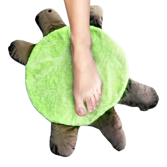 Turtle Shape Foot Mop Double Sided Plush Floor Cleaning Pad For Dust Hair Removal Home Household Use