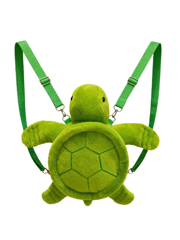 Turtle Shaped Backpack, Cute Animal Design Rucksack for Casual Daily Use(Green-1,One Size)