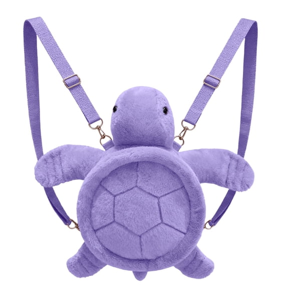 Turtle Shaped Backpack, Cute Animal Design Rucksack for Casual Daily Use(Purple-1,One Size)