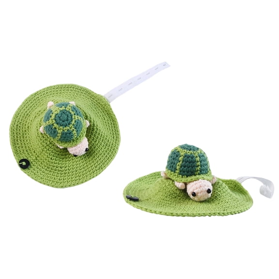 Turtle - Shaped Knit Pet Hat, Warm & Cute Turtle Shell Decoration With Adjustable Strap, For Water Turtles Leopard Tortoises Red - Eared Sliders Chinese Pond Turtles