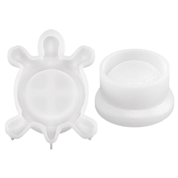 Turtle-Shaped Silicone Mold, Suitable for Resin Casting Storage Box, Handmade Jewelry Stand and Craft Accessories