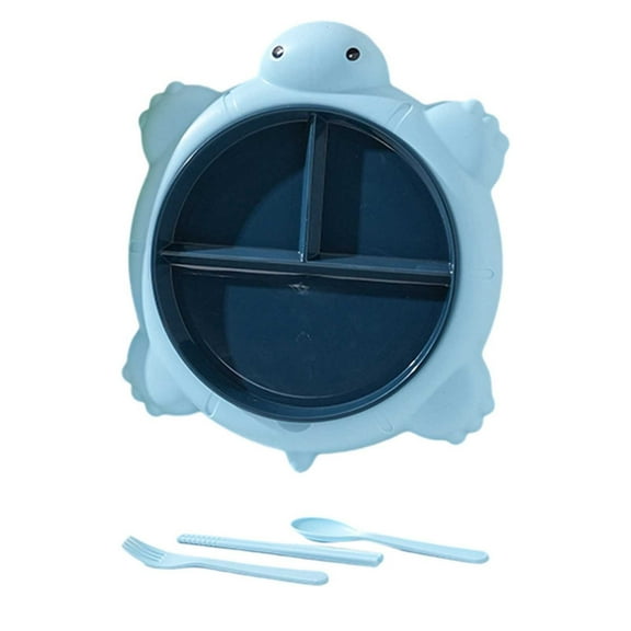 Turtle Shaped Tableware Set, Fiber , for Boys/Girls, Separate Plates, Cutlery, Kitchen/Dining, Easy to Clean