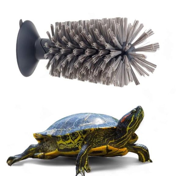 Turtle Shell Cleaning Suction Brush Tank, Turtle Scratcher for Tank Shell Cleaner with Suction Cup, Tortoise Habitat Accessories