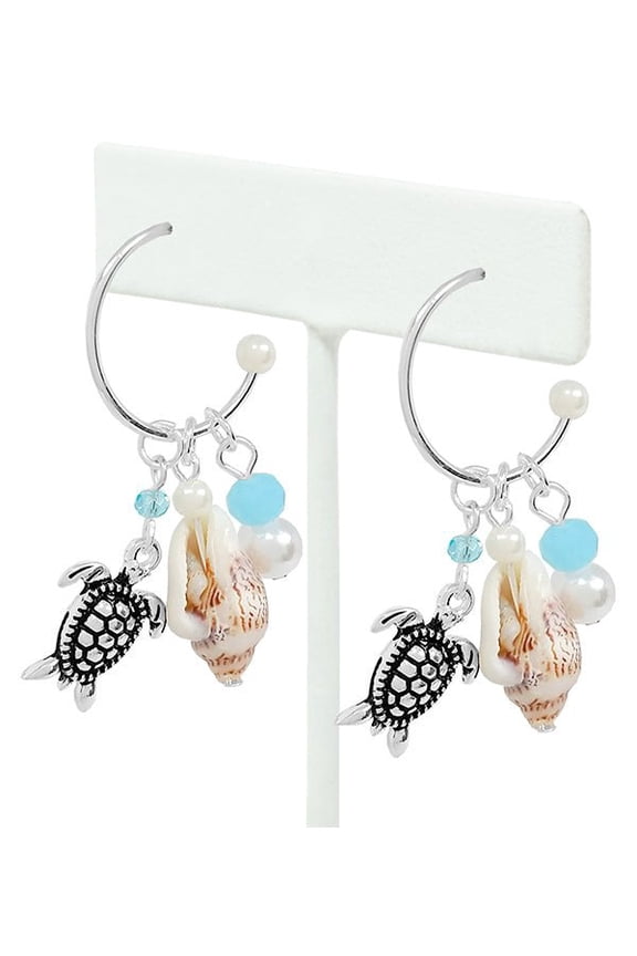 Turtle Shell Hoop Earrings