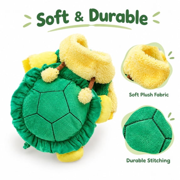 Turtle Shell Pet Costume, Green Plush Tortoise Transform Outfit for ...
